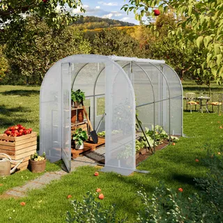TOOLPORT 2x3m Foliengewächshaus, PE-Plane, weiß - (8995)