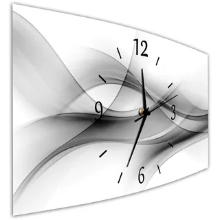 BM Funk Quarz Wanduhr Funkwanduhr Funkwanduhren Funkuhr Funkuhren kein Ticken lautlos geräuschlos leise modern ohne Tickgeräusche groß XXL Wohnzimmer Küche Digital Art Abstrakt 9541-1a SZ
