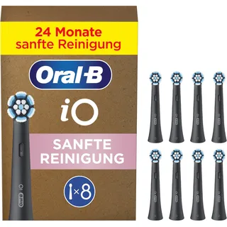 Oral-B iO Sanfte Reinigung Aufsteckbürste schwarz 8 St. 		