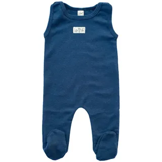 Lilano, Merino Strampler mit Fuß, 70% Wolle (kbT), 30% Seide, 210 gr./m2 (Blau, 50) - 50