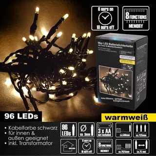 Lex Light LED Batterielichterkette 7,1 m schwarz