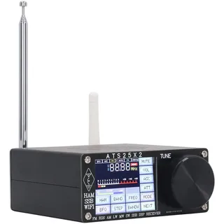 Vollband-Radioempfänger, FM AM MW SW SSB DSP Kurzwelle Multi-Modi, Tragbarer Handfunkrekorder mit Spektrum-Scanning ATS25X2, Hochpräziser Allband-Radioempfänger