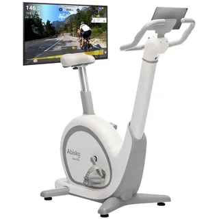 Skandika Ergometer Abisko | Premium EMS-Widerstand, Smarter Heimtrainer App Steuerung, Automatische Lenker & Sattelhöhenverstellung | LED-Display EINHEITSGRÖSSE