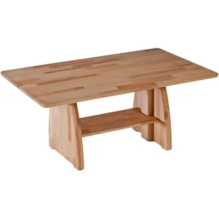Couchtisch, Kernbuche, Holz, Metall, Kernbuche, massiv, rechteckig, Wange, 65x47-66x105 cm, höhenverstellbar, Wohnzimmer, Wohnzimmertische, Couchtische, Couchtische Metall