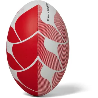 Canterbury Uni Thrillseeker Play Rugbyball | Standard-Griff | Trainingsball Rugbyball, Weiß/Rot, 4