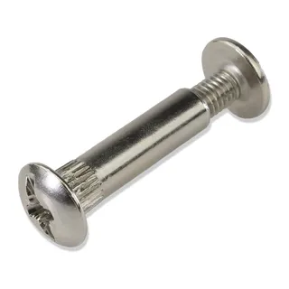 Mprofi MT® 10 Stück | Verbindungsschrauben M4 X 32-38mm | Hülsenschrauben | Möbelverbinder | Schrankverbinder | Möbelverbindungsschrauben | Bohrloch 5mm | Vollmetall Vernickelt | M4/32-38/10