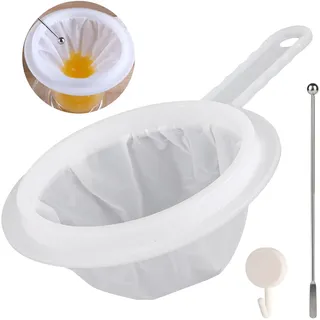 Feines Sieb, Haarsieb Sieb Küche, 400 Mesh Küchensieb Kunststoff, Kleines Passiersieb mit Griff, für Saft, Milch, Kaffee (400 mesh)