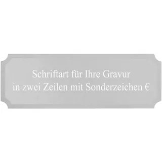 pokalspezialist Gravurplatte Silber 40 x 15 mm Gravurschild für Pokale mit Gravur nach Wunsch jetzt selbst gestalten