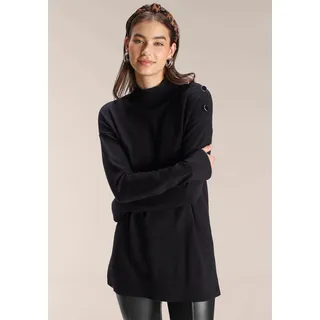TAMARIS Stehkragenpullover Schwarz XS