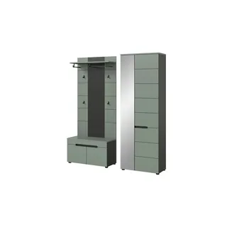 xonox.home Canu Garderobenschrank 160x190x37 cm grau