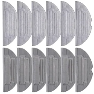 LOOHAOC 12 Stück Mikrofaser Wischtücher Wischmop Kompatibel mit Roborock S7/S7+/S7 MaxV/S7 MaxV Plus/S7 MaxV Ultra/S8/S8+ - Wiederverwendbar & Waschbar