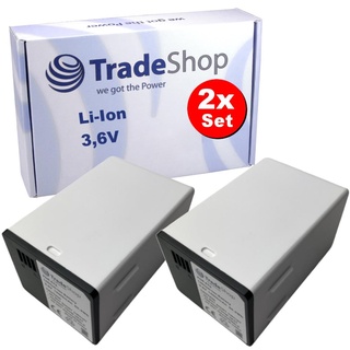 2X Trade-Shop Li-Ion Akku 3,6V / 14000mAh kompatibel mit Arlo Pro 3 Light, Pro 3 Floodlight, Pro 4 XL, Ultra 2 XL ersetzt 308-50019-01 VMA5420-10000S CS-NAR700XL