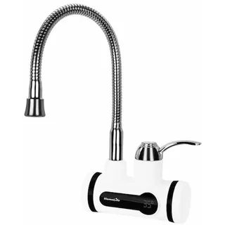 Homelife Spülenarmatur Digiterm Weiß, Chrom Kunststoff SDR-10C-3