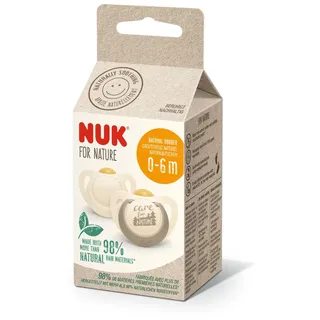 NUK for Nature Baby Schnuller Latex Gr.1 0-6M Weiß - Beige