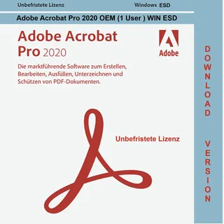 Adobe Acrobat Pro 2020 Win/ Mac ESD