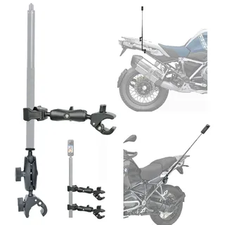 Fotoleey Action Kamera Motorrad Mount für Insta360 X4 Air /X5/X4/X3, GoPro Max 2, Hero 13/12/11, 360-Grad-Drehung, Double Clamp,Aluminiummaterial, doppelte Stabilität