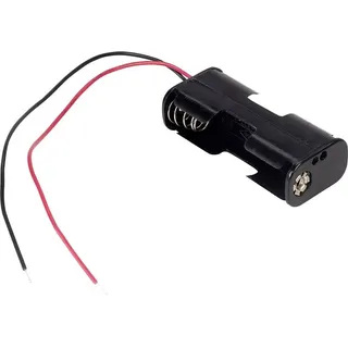 TRU Components BH-322-1A Batteriehalter 2x Mignon (AA) Kabel