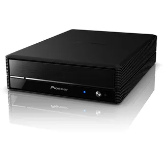 Pioneer Externes Blu-ray-Laufwerk BDR-X13E-S, exzellente Zuverlässigkeit und Stabilität, 16-fache BD-R-Schreibgeschwindigkeit, USB 3.2 Gen1 / 2.0, BD/DVD/CD-Brenner mit PureRead 4+ Realtime PureRead