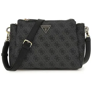 GUESS Noelle II Tri Comp Crossbody Bag Coal Logo - L