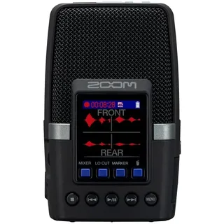 Zoom H2essential Multi-Mic Handy Recorder mit 3 integrierten Mikrofonen für 9 Aufnahmemodi, Surround-Aufnahmen, 32-bit 96 kHz, Video-Podcasts, Livestreams, Musik, barrierefrei bedienbar, schwarz