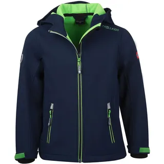 TROLLKIDS Kids Trollfjord Jacket 152 Navy/Green - 152