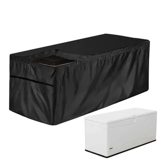 Acunny Garten Kissentruhe Allzwecktruhe Kissenbox Abdeckung Auflagenbox Schutzhülle Gartenbox Abdeckplane Gartentruhe Abdeckung, Schutzhülle, Rip-Stop Und Witterungsbeständig