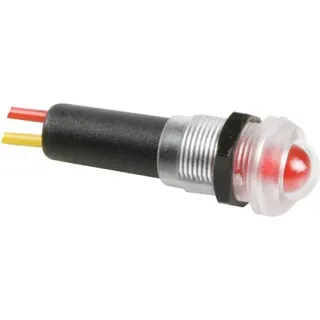 Seder Blinkende Wasserdichte Led-signalleuchte 12 V Rot - Schwarzes Gehäuse