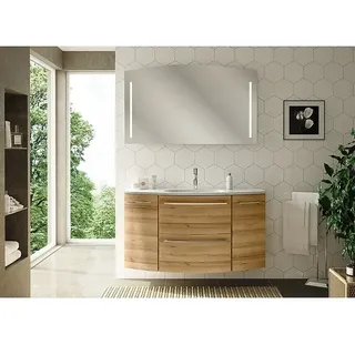 Camargue Swing Badmöbel-Set SW1210B  (Gesamtbreite Badmöbel: 120 cm, Berg Eiche, Matt, 3 -tlg.)