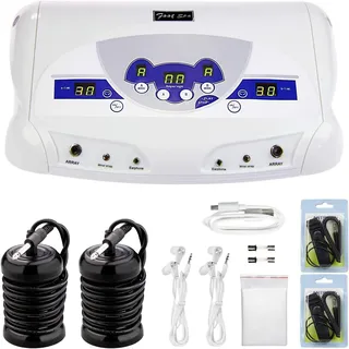veicomtech Dual Ionic Fußbad Detox Maschine mit MP3 Player | Ionic Foot Spa für Zuhause & Salon, Fuß-Detox-Maschine mit 2 Kopfhörern, 2 Arrays, 5 Wanneneinlagen