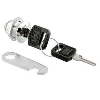 B-SAFE Briefkastenschloss Briefkastenschloss 16 mm Schubladen Spint Schloss mit 2 Schlüsseln silberfarben