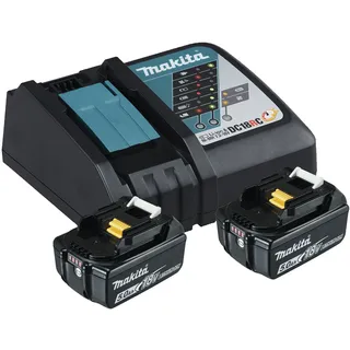 Makita Power Source Kit 18 V Li-Ion 2 x 5,0 Ah + DC18RC Ladegerät 197570-9