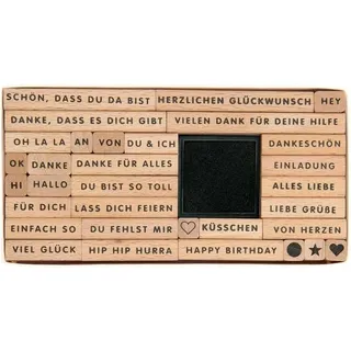 Rico Design Stempelset Text Deutsch 33 tlg.