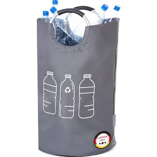 WELLENBORG WELLENBORG® Faltbarer Pfandflaschen Sammelbehälter faltbar grau groß -Wasserdicht Flaschensammler groß Korb- Altglas Leergut Pfandflaschen Aufbewahrung