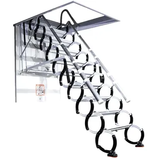 Qxmiguel Leiter Elektrische Loft Leiter Kohlenstoffstahl Fernbedienung Dachbaumtreppe Teleskopleiter Decke Klappleiter Dachleiter Down Dachleiter Dachbodentreppe
