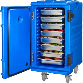 Vevor Isolierter Speisenbehälterträger Warmhaltebox 120 L blau