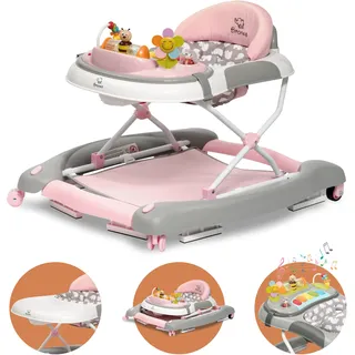 Bronea 4in1 Gehfrei Baby Lauflernwagen Schaukel Lauflernhilfe Babywalker Geprüft