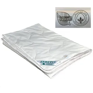 betten-traum-land Sommerhit Lyocell Tencel KBA leichte Sommerdecke Bezug 100% KBA Baumwolle (135x200 cm)