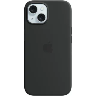 Apple Silikon Case mit MagSafe für iPhone 15 schwarz