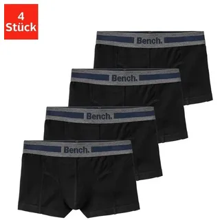 BENCH Bench. Boxer Boxershorts für Jungen (Packung, 4-St) mit Overlock-Nähten vorn schwarz 122/128