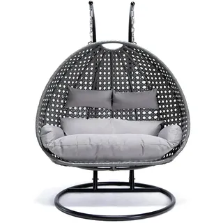 Home Deluxe Hängesessel Twin grau inkl. Regenabdeckung