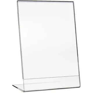 HMF 46932 Acryl Tischaufsteller schräg, DIN A5 Hochformat, Glasklar