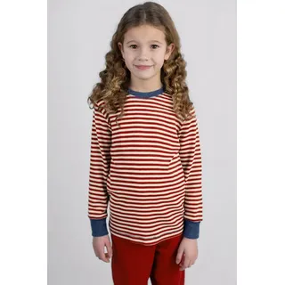 Engel Natur, Kinder Shirt/Pullover, 100% Wolle (kbT) (92, Rot Melange/Natur)