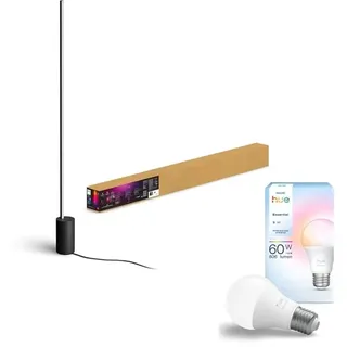 Hue Gradient Signe Stehleuchte (Schwarz) + Hue Essential A60 E27