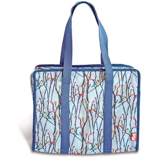 Prym 612083 All-in-one Tasche Blue Birds, Hellblau