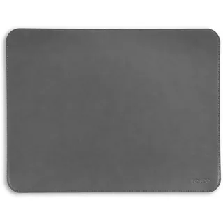 Londo Mauspad aus PU-Leder – Schreibtischunterlage für Tastatur und Maus, große Schreibtischunterlage aus Leder, 33,5 x 44 cm (grau)