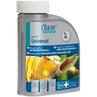 OASE 50564 AquaActiv Universal, 500 ml (ausreichend für 10 m3) - Fischmedizin / Lösung für Zierfische bei Mischinfektionen / gegen die häufigsten Teichfischerkrankungen