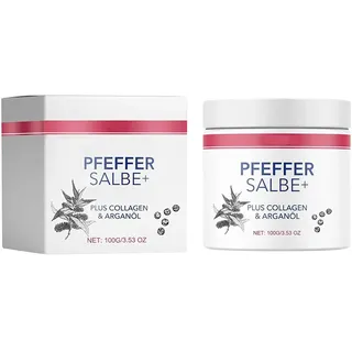 Pfeffersalbe Plus, 100 ml Pfeffersalbe zum Bräunen, Pfeffer Salbe zum Bräunen, Reichhaltige Salbe mit Plus Collagen & Arganöl (1 Stück)