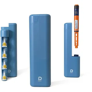 DIAVY Etui für Insulinpen – All-in-One Lösung für Diabetiker – Kompaktes Diabetes Etui mit Nadel-Fach – Sicherer Schutz für Pen & 4 Nadeln – Alles Griffbereit & Diskret