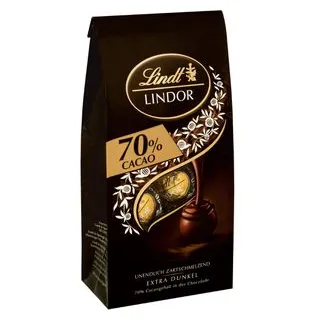 Lindt Pralinen Lindor Extra Dunkel 70%, 136g, 10 Kugeln