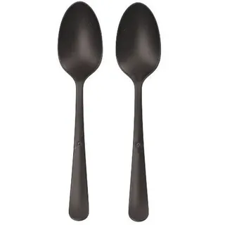 Papstar circulware RESBONSIBLES Mehrweg-Löffel, Kunststoff schwarz, 10 St.